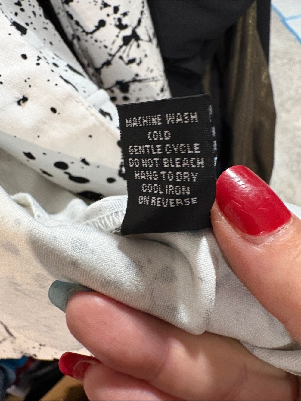 White Blazer with Black Paint-Splatter Print - Picture 5 of 9